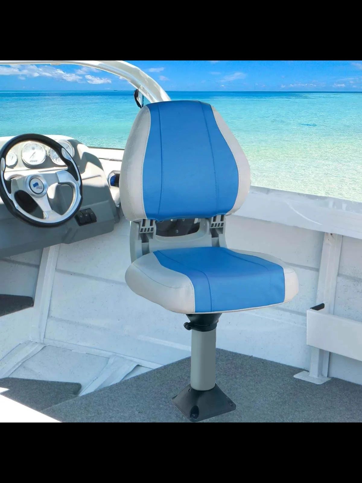 Стойка для сиденья в катер OceanSouth 330 мм с поворотным шарниром