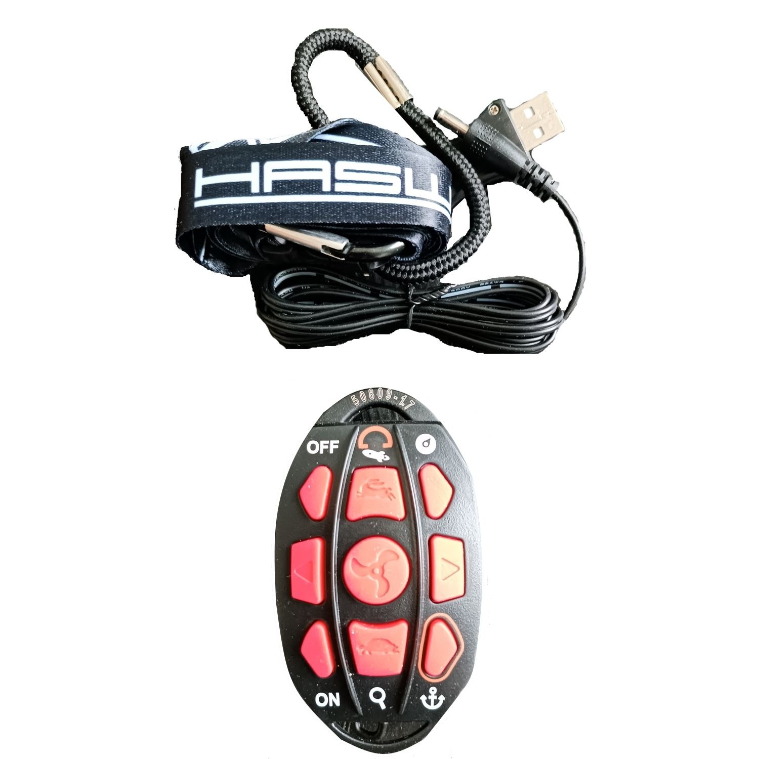 Лодочный электромотор (электроякорь) Haswing Cayman B с GPS, 36 вольт, 120 Lbs, нога 183 см, цвет черный. Товар уцененный
