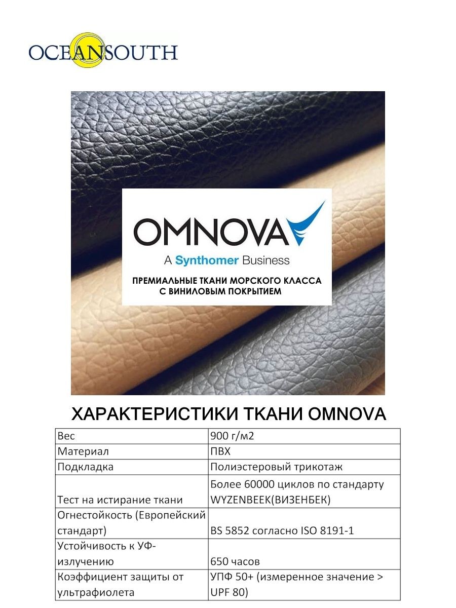 Кресло мягкое складное Sirocco класса Люкс для катеров и лодок OceanSouth серый/синий